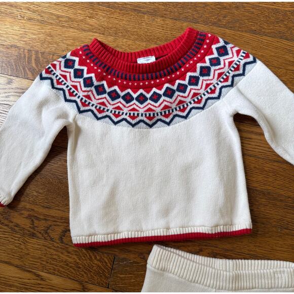 Hanna Andersson Fair Isle Sweater Outfit Size 2 - Picture 2 of 5